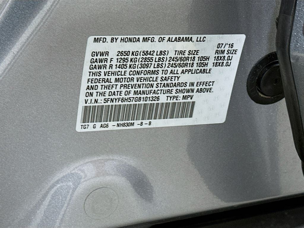 2016 Honda Pilot EX-L