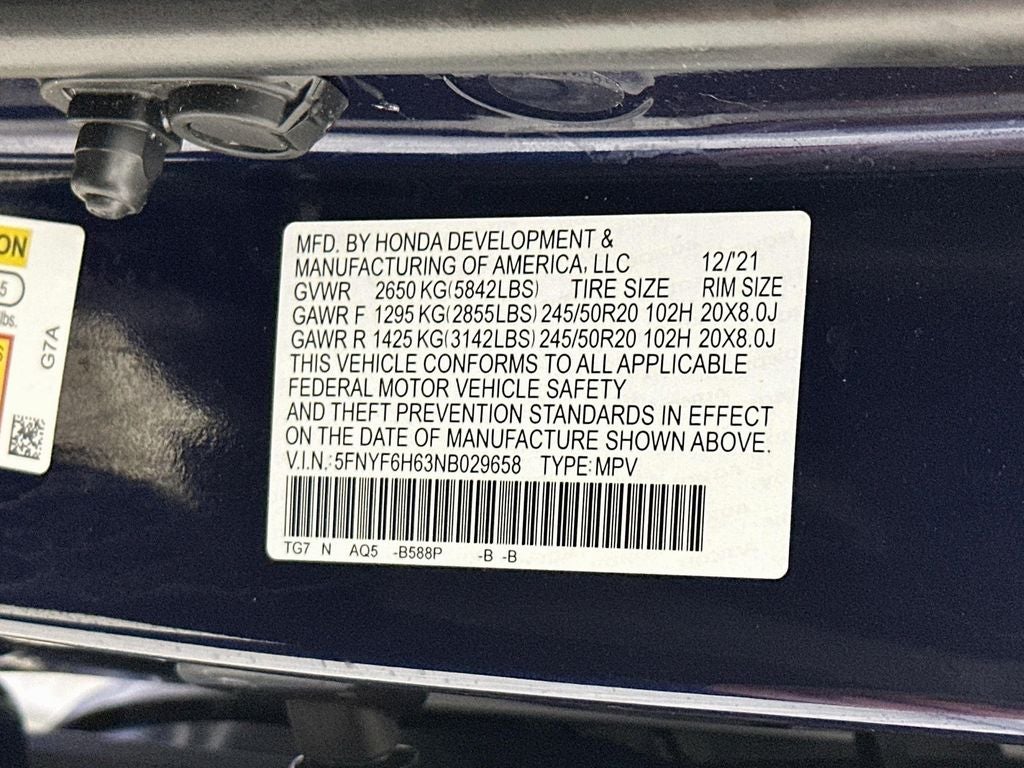 2022 Honda Pilot Touring 7 Passenger