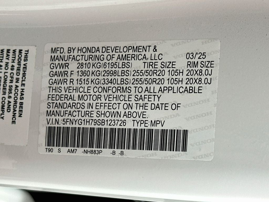 2025 Honda Pilot Touring+