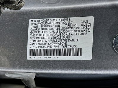 2022 Honda Ridgeline RTL-E