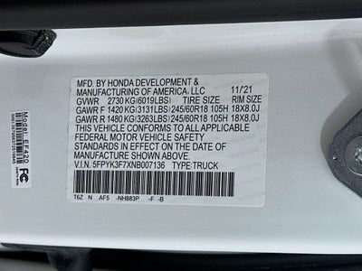 2022 Honda Ridgeline RTL-E
