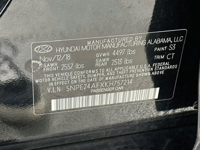 2019 Hyundai Sonata SE