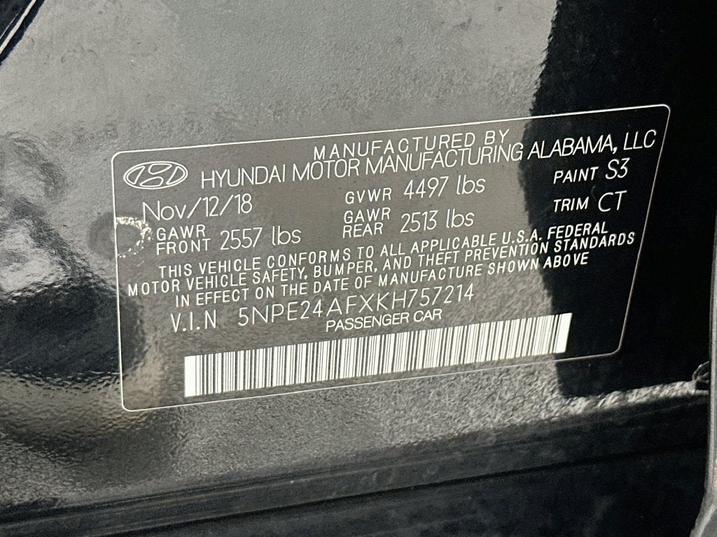 2019 Hyundai Sonata SE