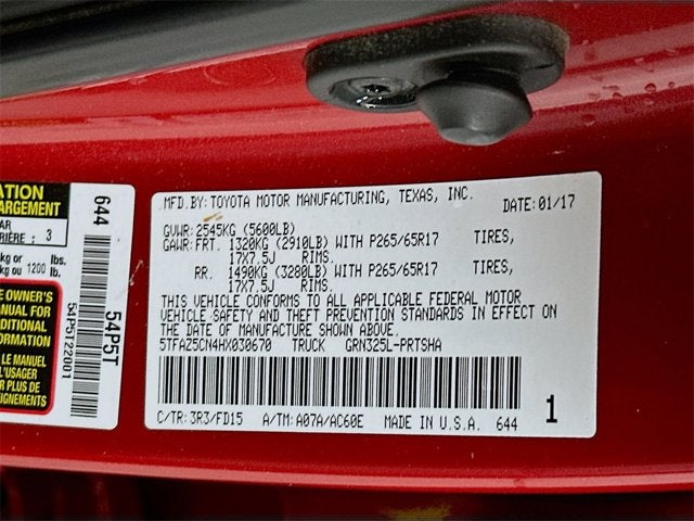 2017 Toyota Tacoma TRD Sport