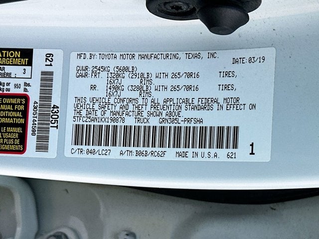 2019 Toyota Tacoma 4WD Base