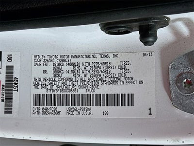 2013 Toyota Tundra 4WD Truck Grade