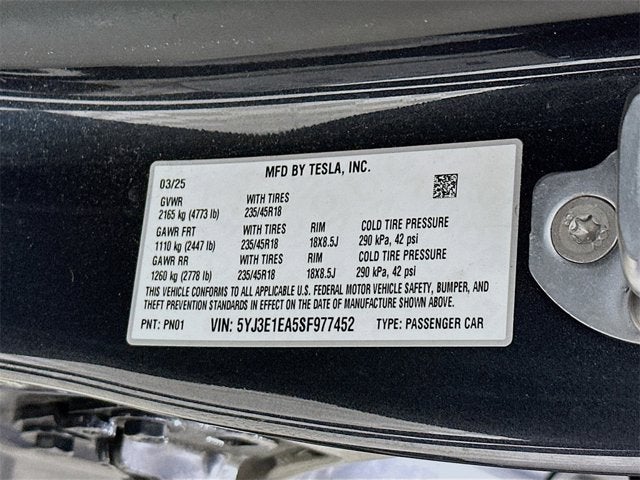 2025 Tesla Model 3 Long Range