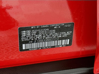 2022 Subaru WRX Limited