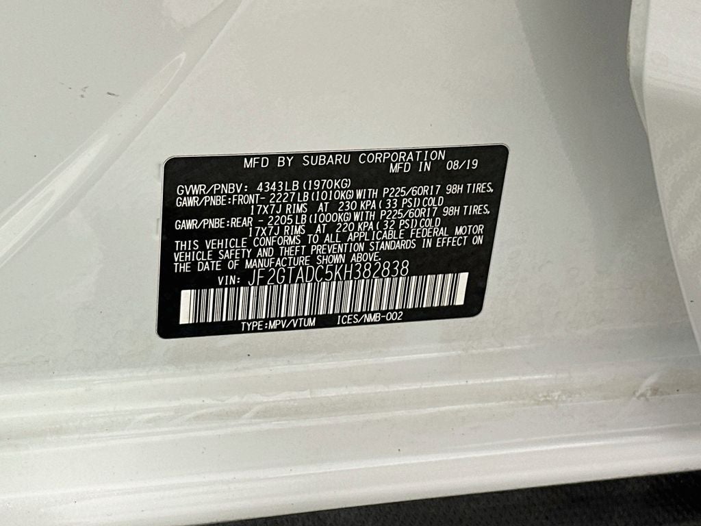 2019 Subaru Crosstrek 2.0i Premium