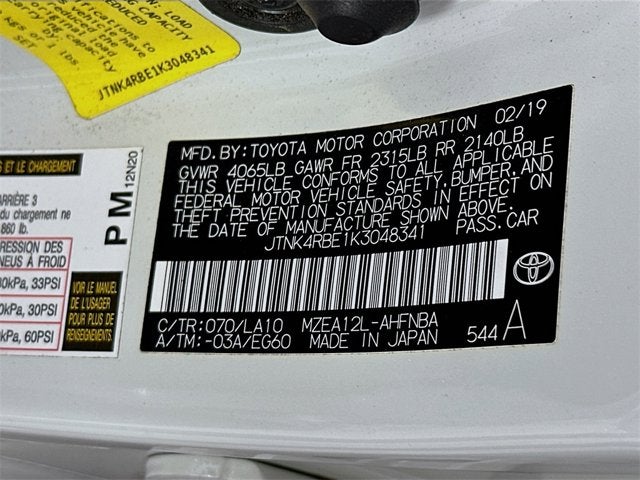 2019 Toyota Corolla Hatchback XSE