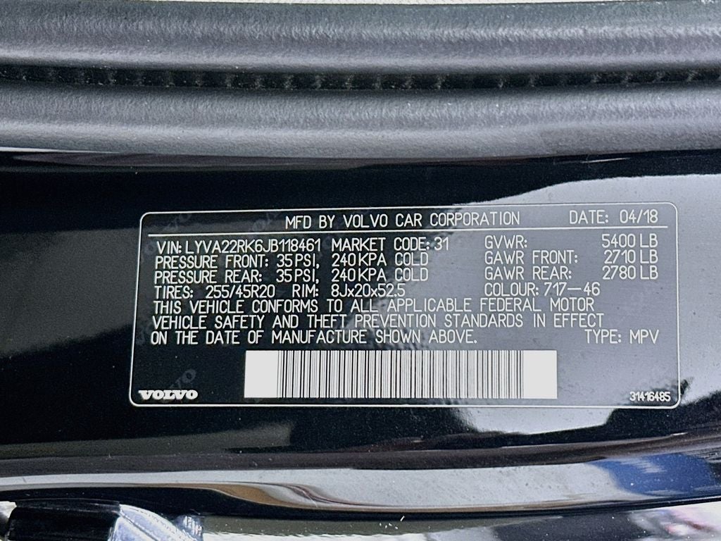 2018 Volvo XC60 T6 Momentum