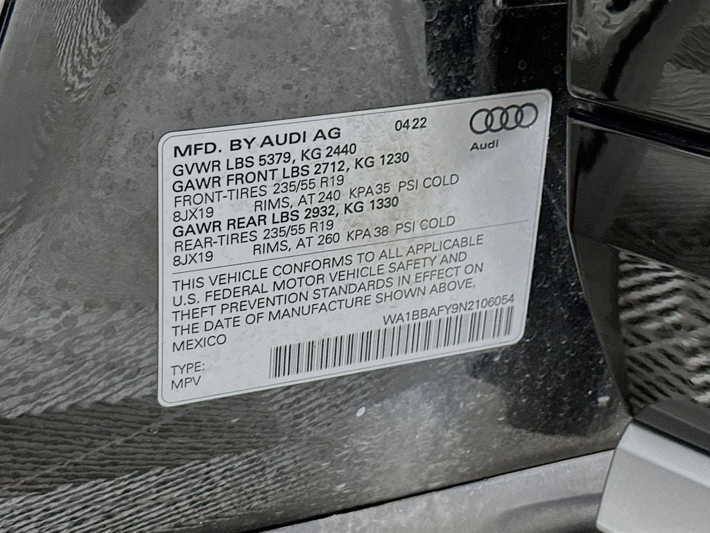 2022 Audi Q5 40 Premium Plus quattro
