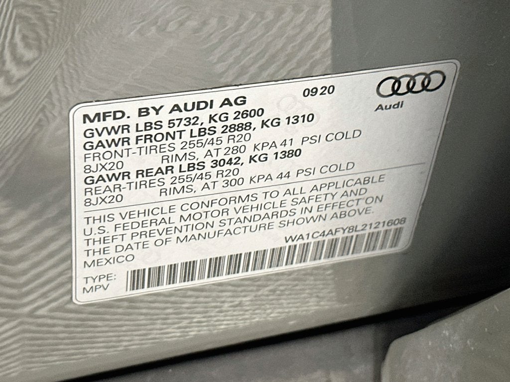 2020 Audi SQ5 3.0T Prestige quattro
