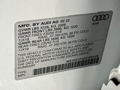 2022 Audi Q3 Premium Plus S Line quattro