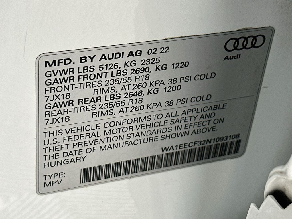 2022 Audi Q3 Premium Plus S Line quattro