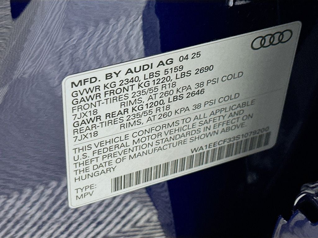 2025 Audi Q3 Premium Plus S Line quattro