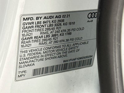 2021 Audi Q8 55 Prestige quattro