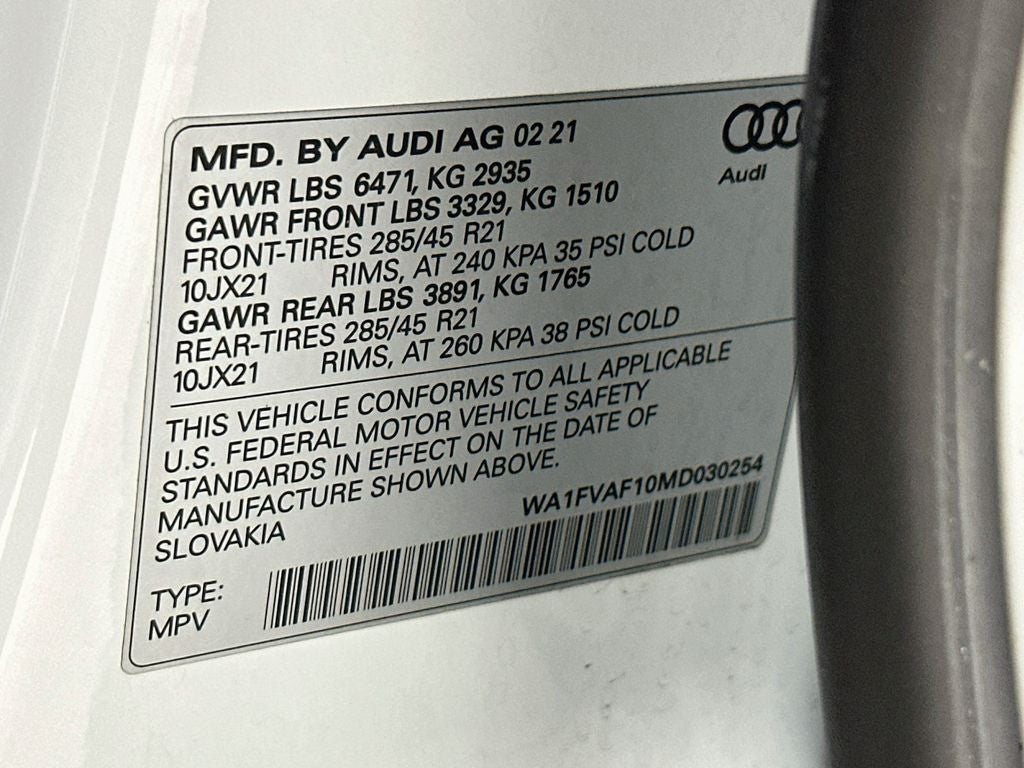 2021 Audi Q8 55 Prestige quattro