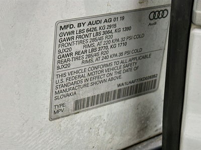 2019 Audi Q7 45 Premium Plus quattro