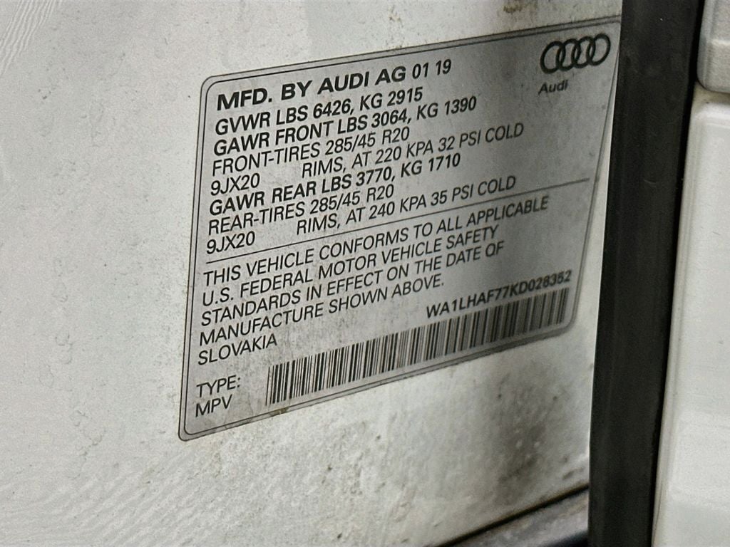2019 Audi Q7 45 Premium Plus quattro