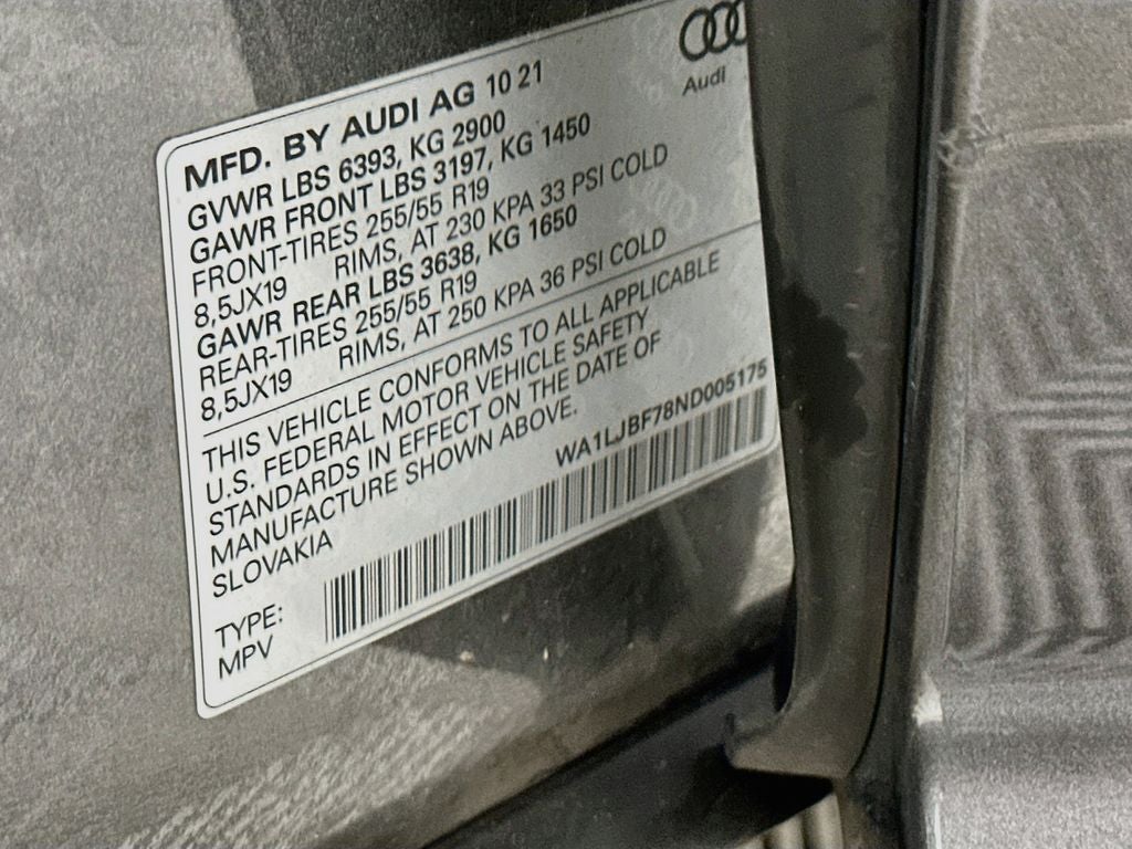 2022 Audi Q7 45 Premium Plus quattro