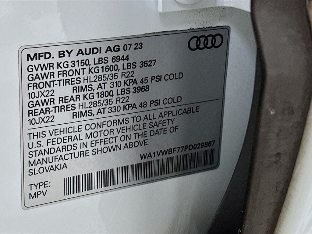 2023 Audi SQ7 Prestige quattro