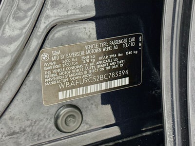 2011 BMW 5 Series 550i xDrive