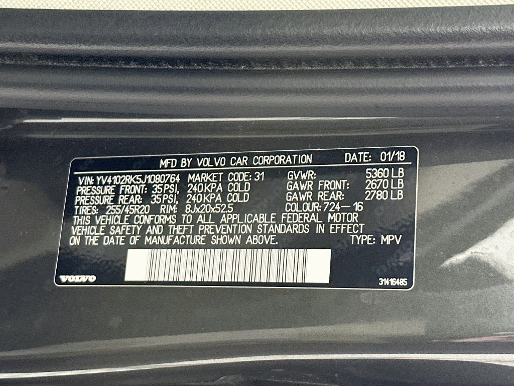 2018 Volvo XC60 T5 Momentum